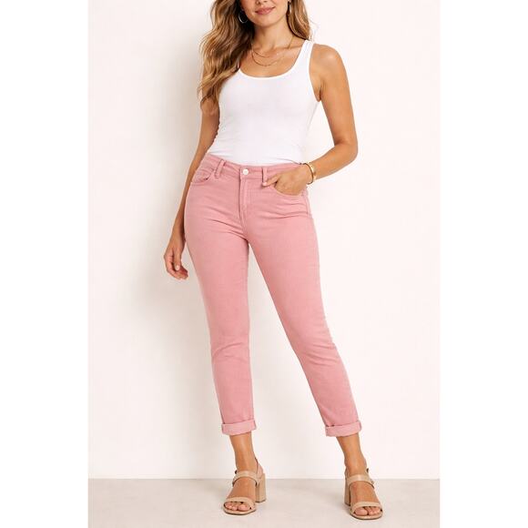 Jessica Simpson Denim - Jessica Simpson Rolled Crop Skinny Jeans Pink Size 6